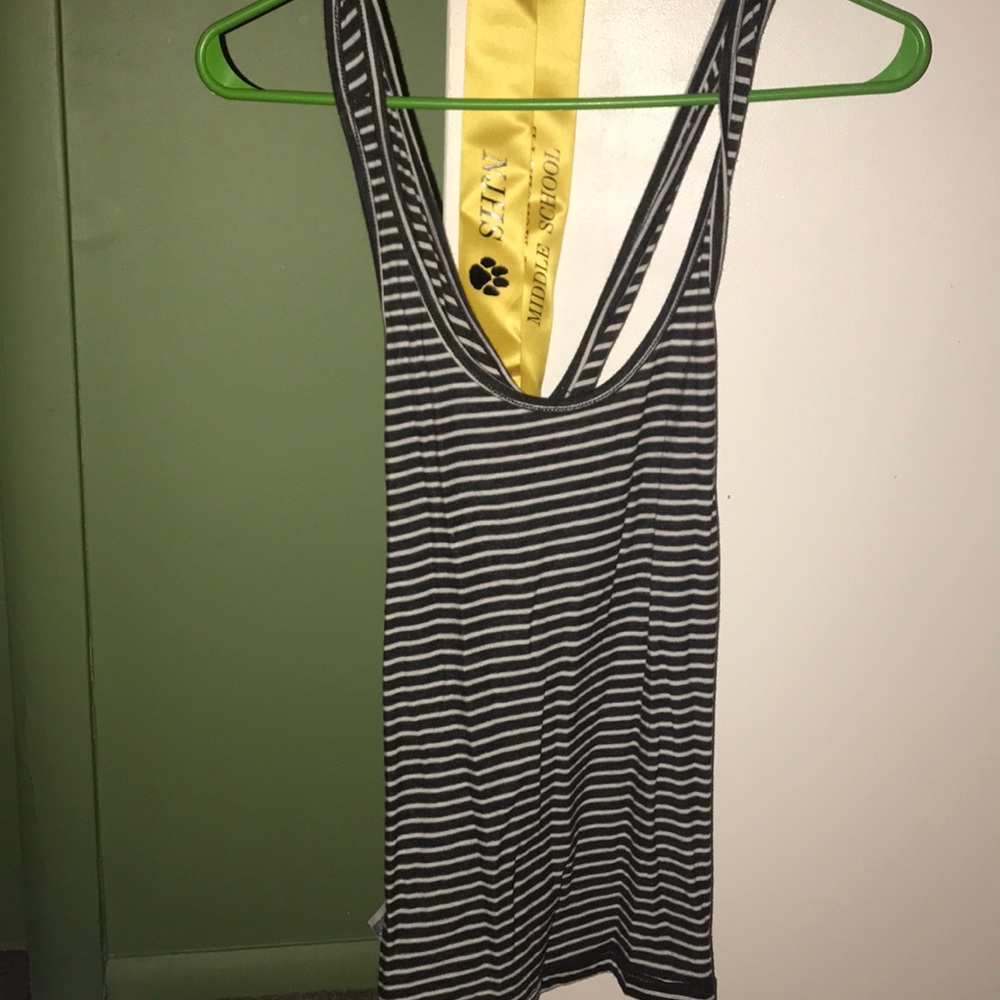black and white tank top
